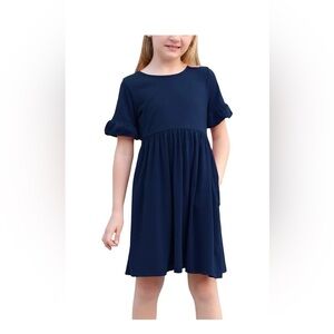 GORLYA Charming Navy Blue Kids Casual Dress SIZE 9-10Y
#girlsdress